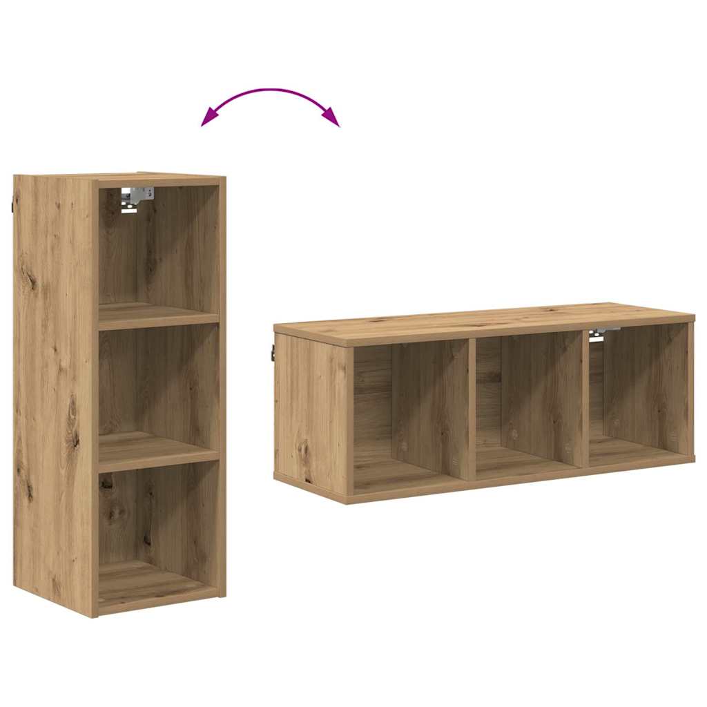 Hangkast Riga Artisan Eiken 30 x 29,5 x 80 cm Bewerkt hout