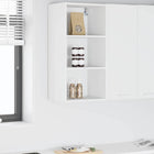 Wall Cabinet with Storage White 40 x 29.5 x 80 cm Engineered Wood