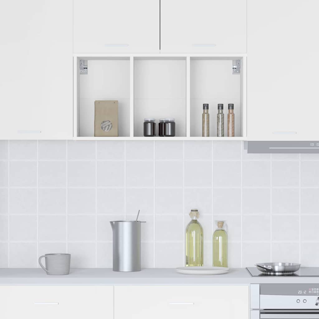 Hangkast met plank Riga Wit 40 x 29,5 x 80 cm Bewerkt hout
