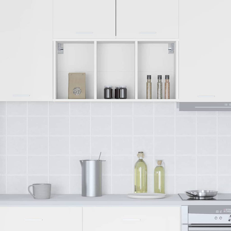 Hangkast met plank Riga Wit 40 x 29,5 x 80 cm Bewerkt hout