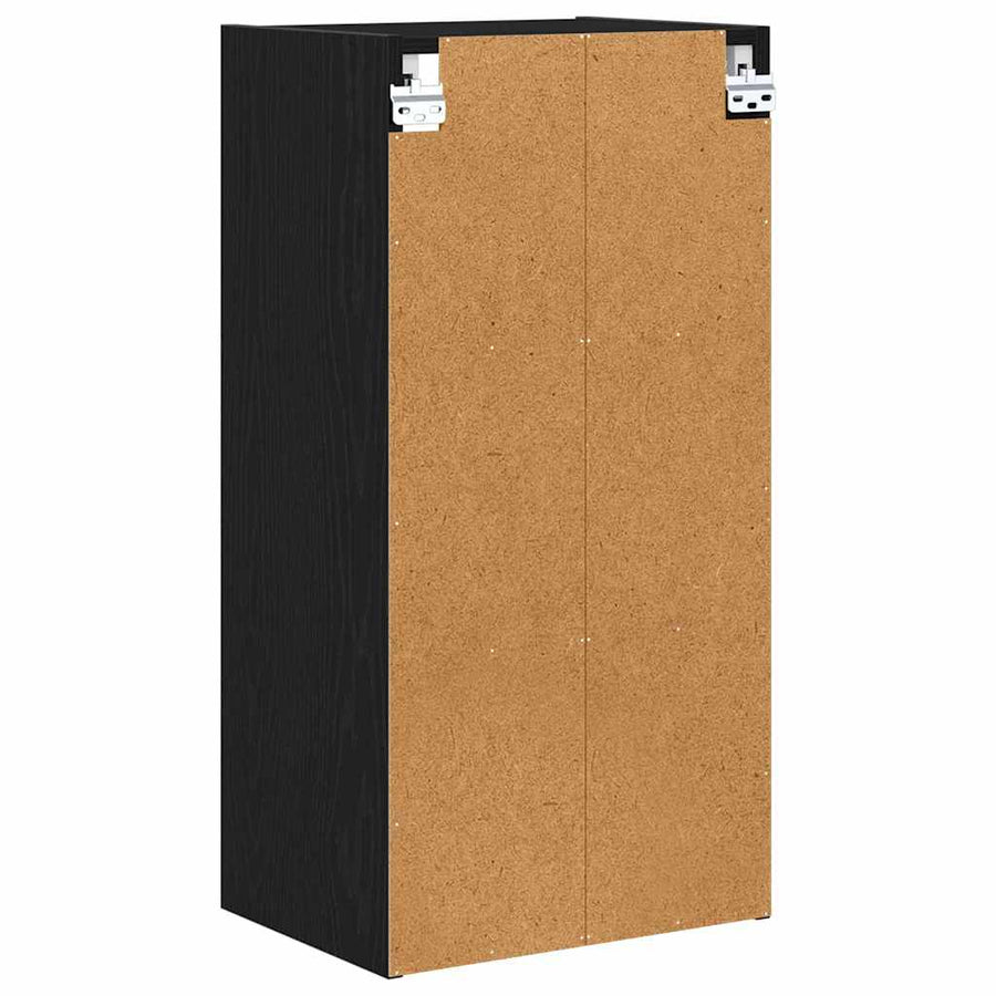Hangkast Riga Zwart Eiken 40 x 29,5 x 80 cm Bewerkt hout