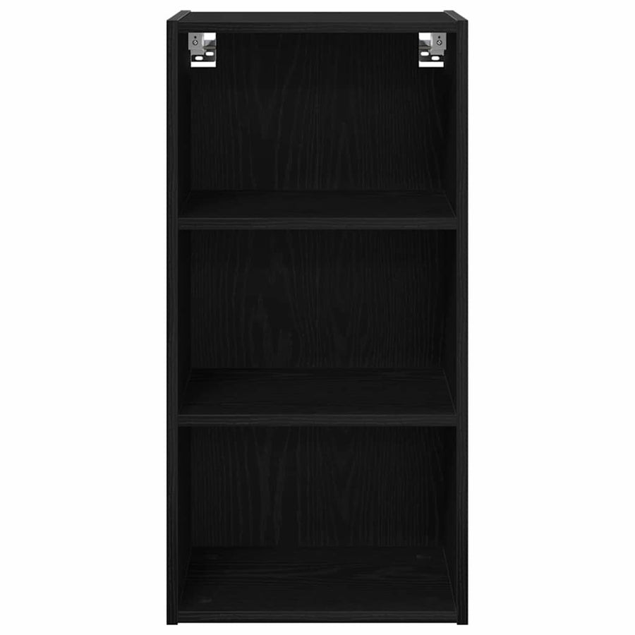 Hangkast Riga Zwart Eiken 40 x 29,5 x 80 cm Bewerkt hout
