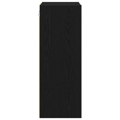 Hangkast Riga Zwart Eiken 40 x 29,5 x 80 cm Bewerkt hout