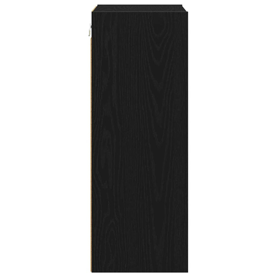 Hangkast Riga Zwart Eiken 40 x 29,5 x 80 cm Bewerkt hout