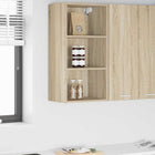 Wall Cabinet with Storage Sonoma Oak 40 x 29.5 x 80 cm Engineered Wood