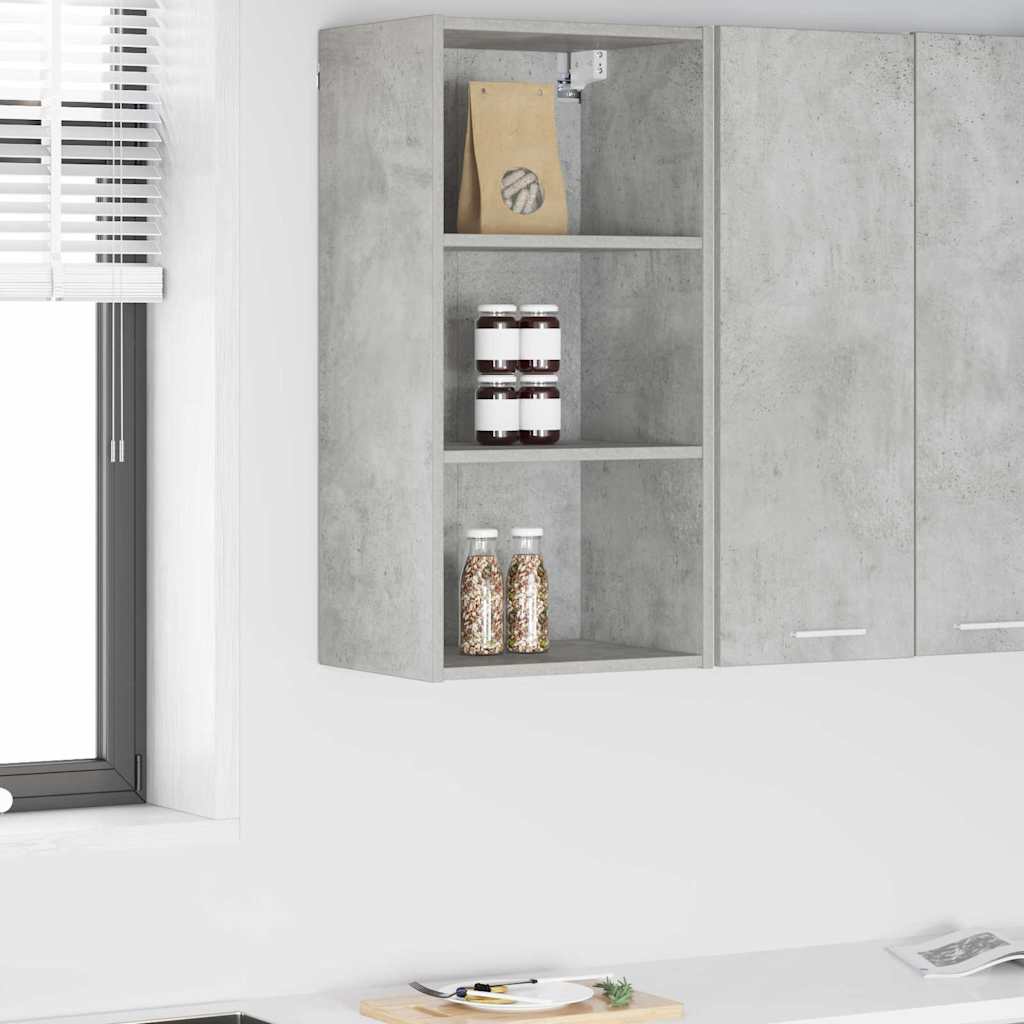 Hangkast Riga Beton Grijs 40 x 29,5 x 80 cm Bewerkt hout