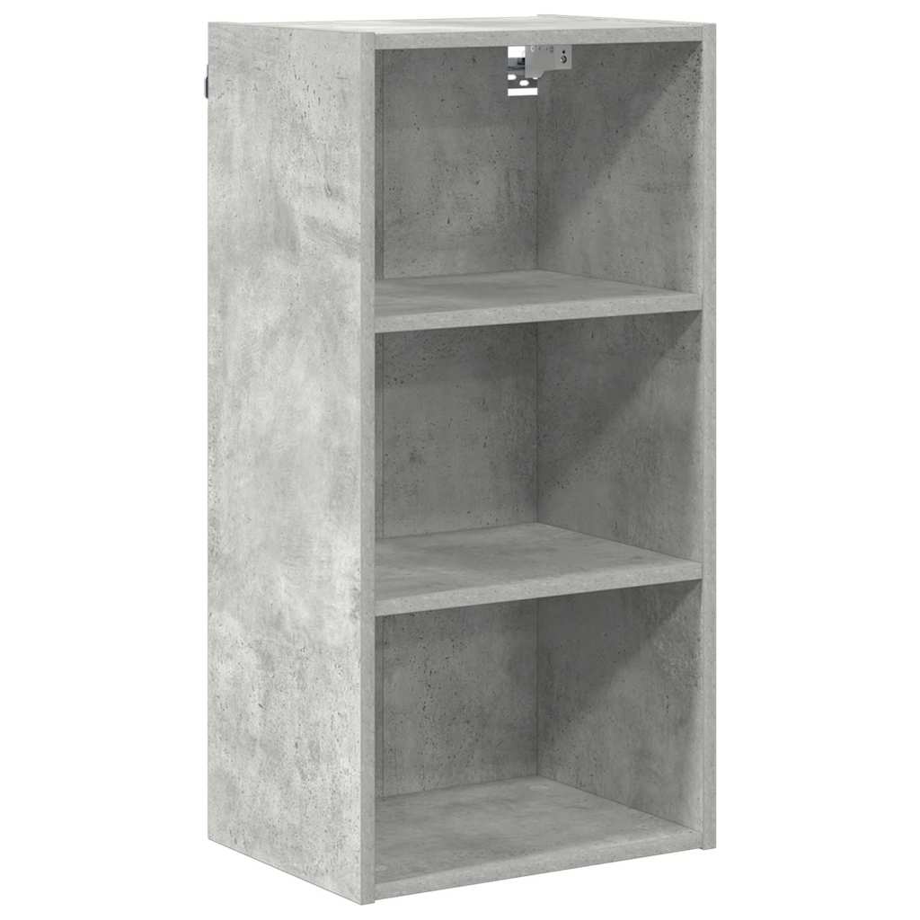 Hangkast Riga Beton Grijs 40 x 29,5 x 80 cm Bewerkt hout