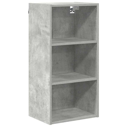 Hangkast Riga Beton Grijs 40 x 29,5 x 80 cm Bewerkt hout