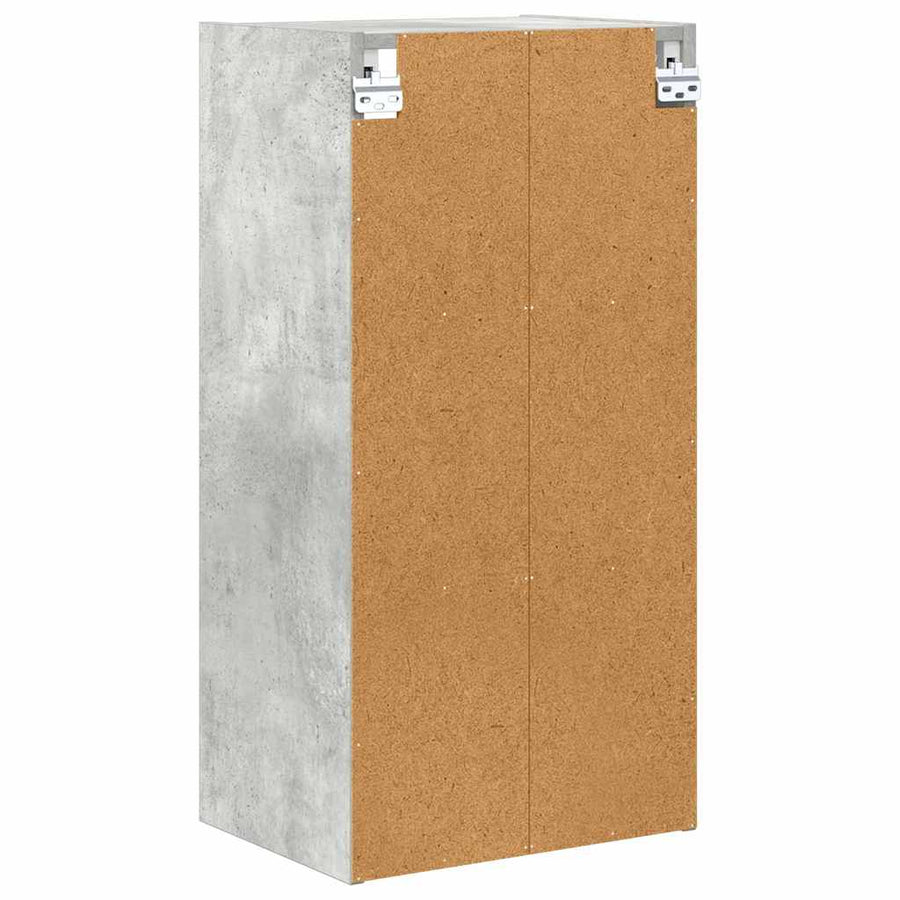 Hangkast Riga Beton Grijs 40 x 29,5 x 80 cm Bewerkt hout