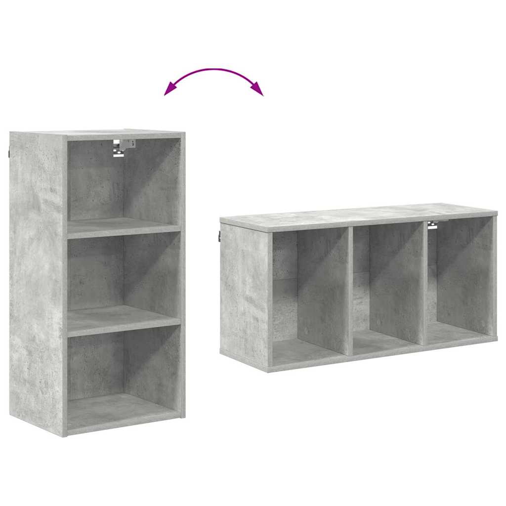 Hangkast Riga Beton Grijs 40 x 29,5 x 80 cm Bewerkt hout