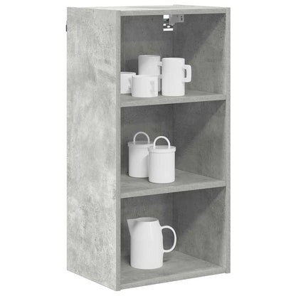Hangkast Riga Beton Grijs 40 x 29,5 x 80 cm Bewerkt hout