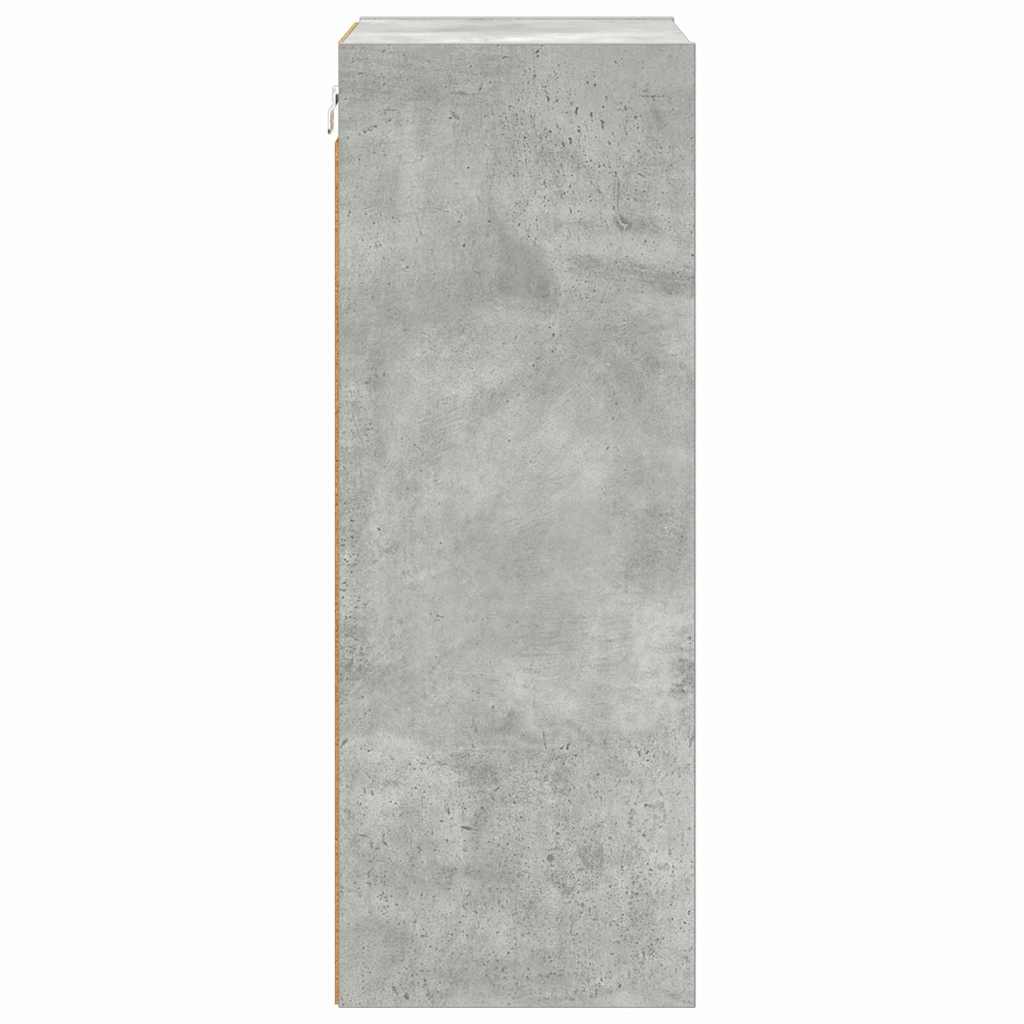 Hangkast Riga Beton Grijs 40 x 29,5 x 80 cm Bewerkt hout