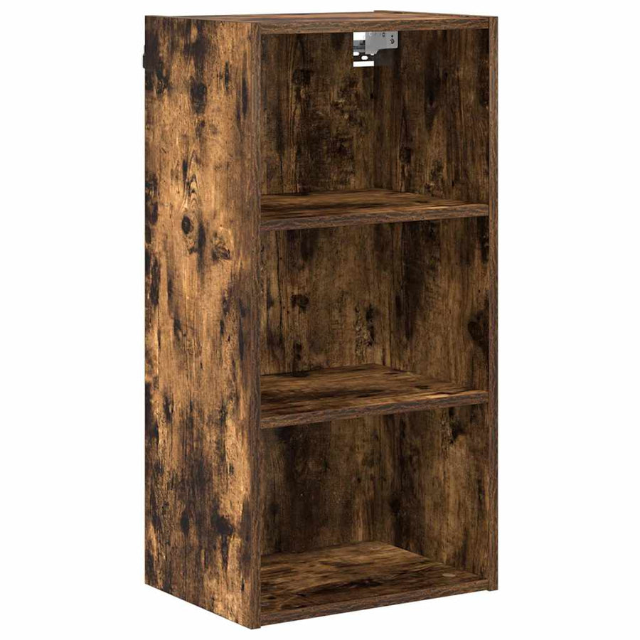 Hangkast Riga Gerookt eiken 40 x 29,5 x 80 cm Bewerkt hout