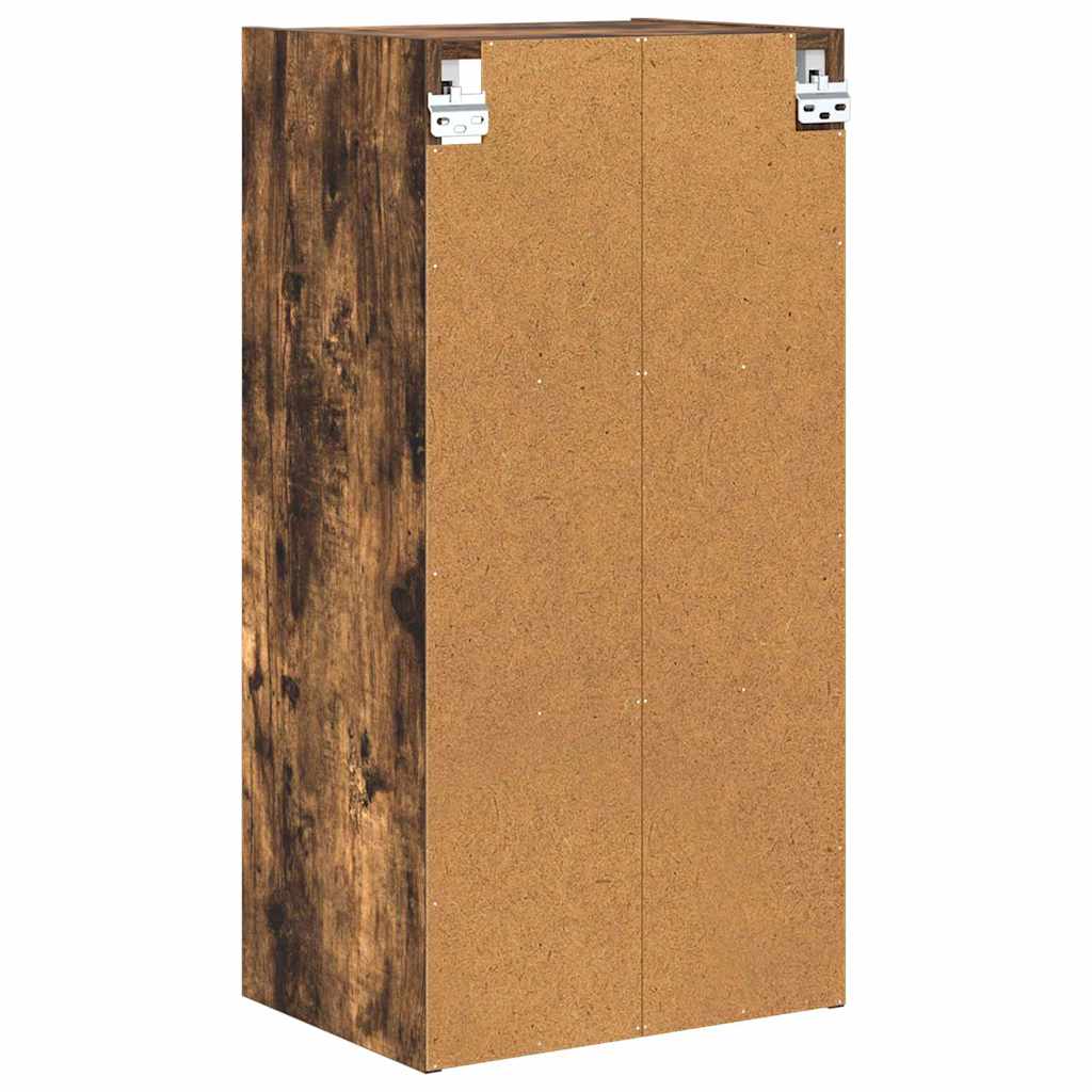 Hangkast Riga Gerookt eiken 40 x 29,5 x 80 cm Bewerkt hout