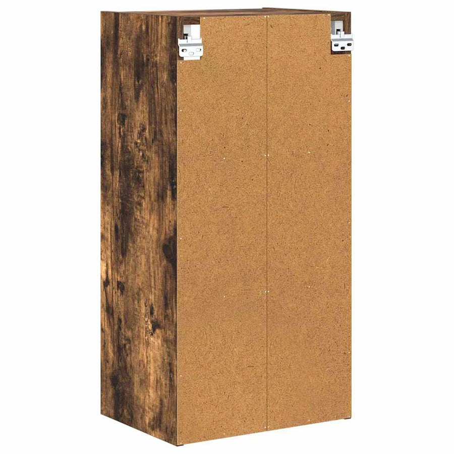 Hangkast Riga Gerookt eiken 40 x 29,5 x 80 cm Bewerkt hout