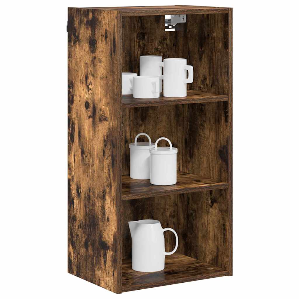 Hangkast Riga Gerookt eiken 40 x 29,5 x 80 cm Bewerkt hout