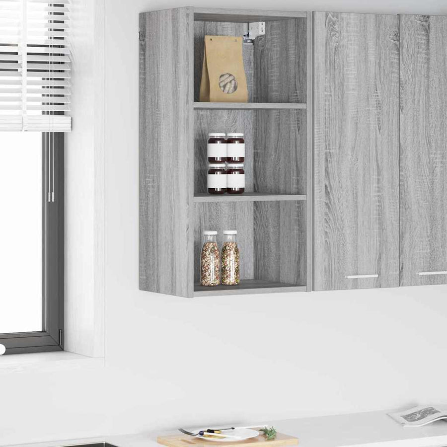 Hangkast Riga Grijs Sonoma 40 x 29,5 x 80 cm Bewerkt hout