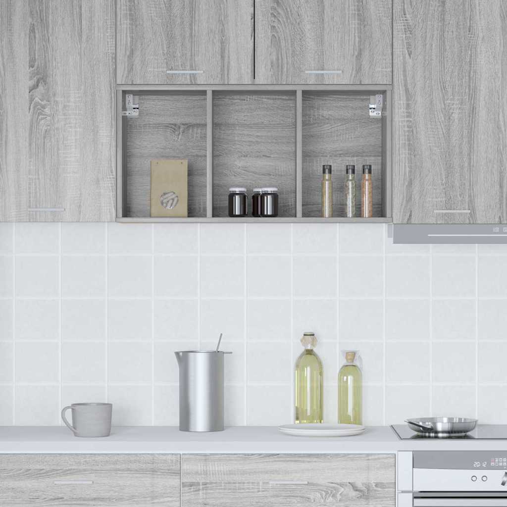 Hangkast Riga Grijs Sonoma 40 x 29,5 x 80 cm Bewerkt hout