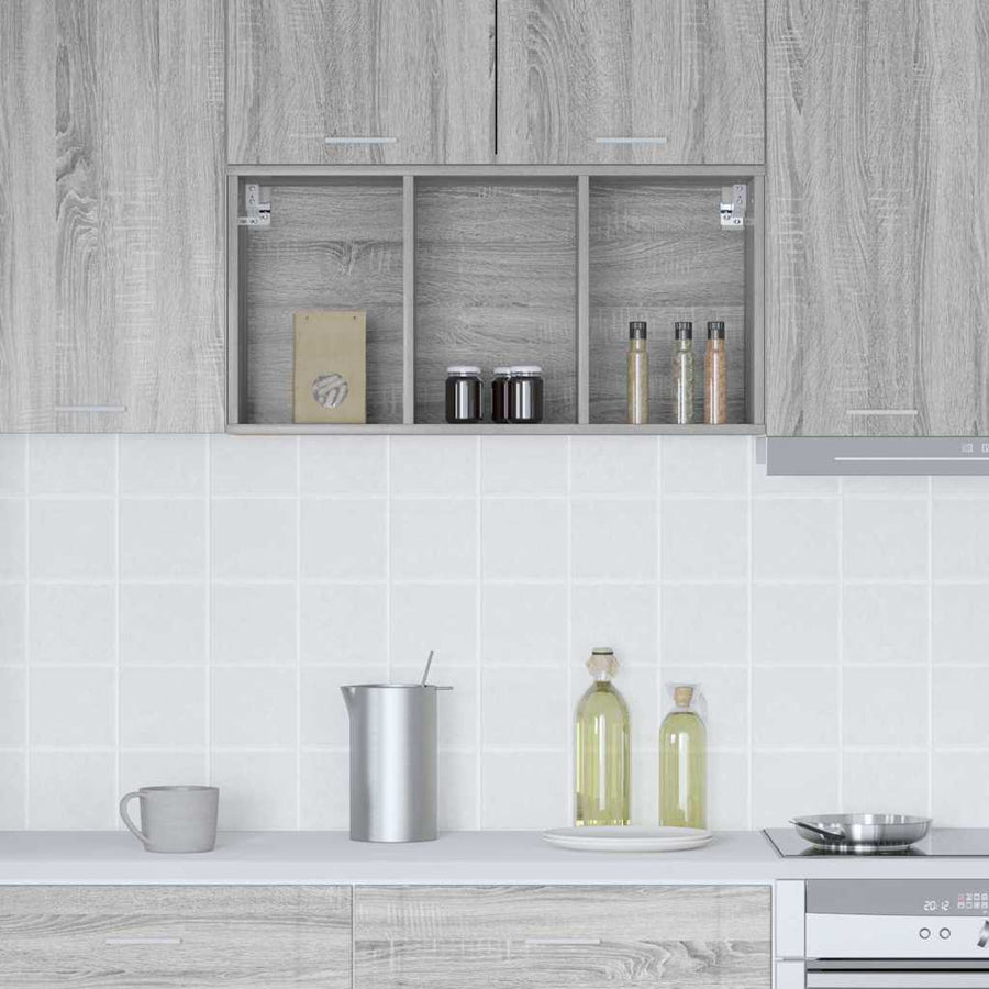 Hangkast Riga Grijs Sonoma 40 x 29,5 x 80 cm Bewerkt hout