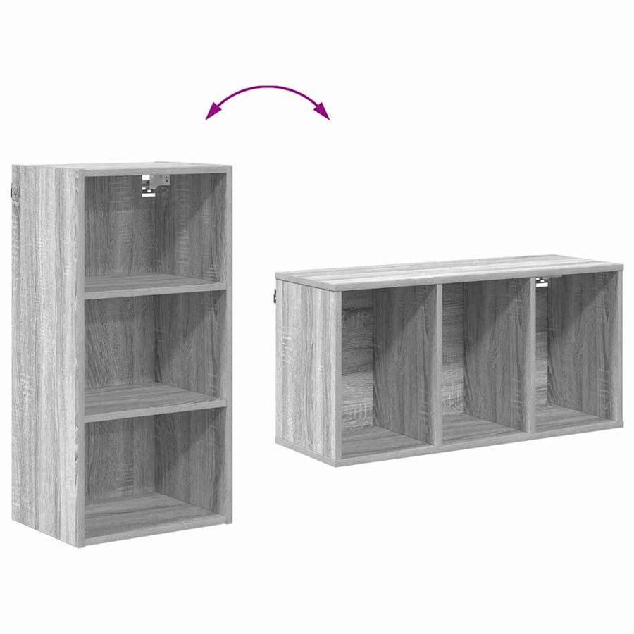 Hangkast Riga Grijs Sonoma 40 x 29,5 x 80 cm Bewerkt hout