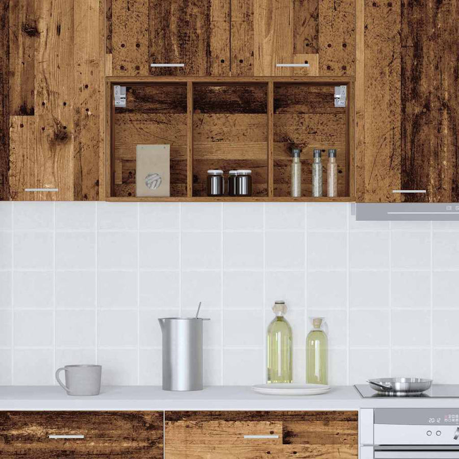 Hangkast met plank Riga Oud Hout 40 x 29,5 x 80 cm Bewerkt hout