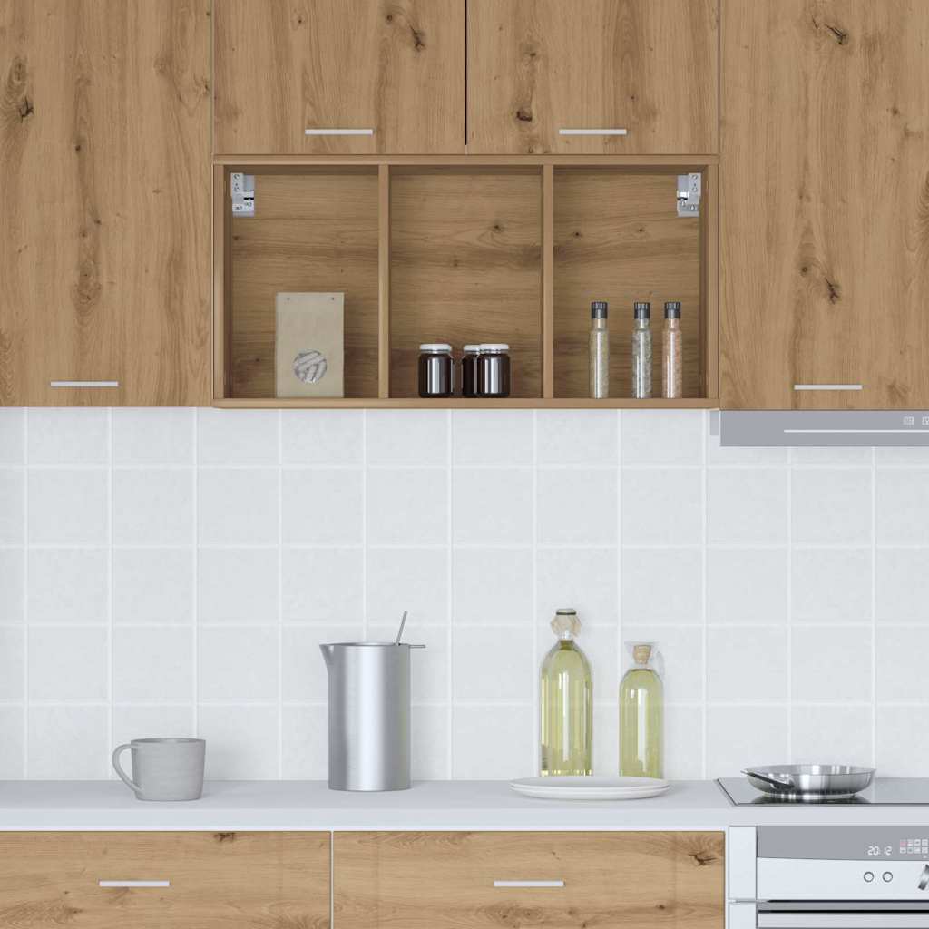Hangkast Riga Artisan Eiken 40 x 29,5 x 80 cm Bewerkt hout