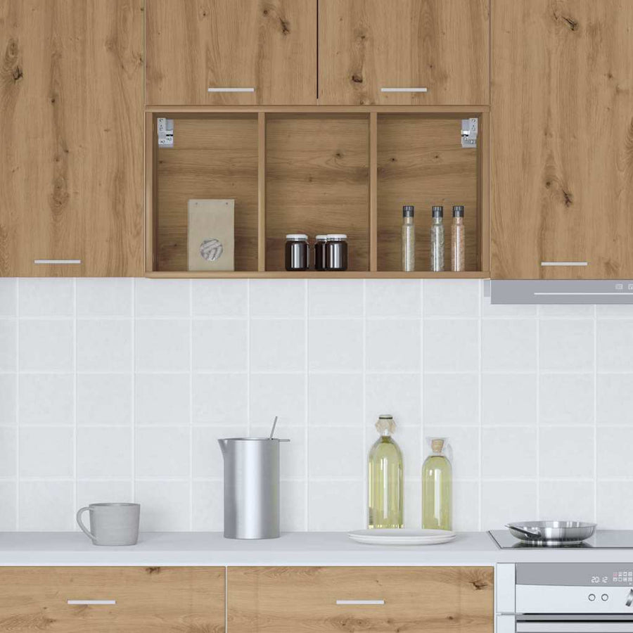 Hangkast Riga Artisan Eiken 40 x 29,5 x 80 cm Bewerkt hout