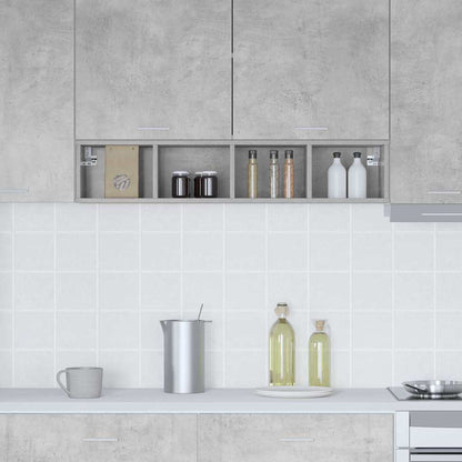 Hangkast Riga Beton Grijs 20 x 29,5 x 100 cm Bewerkt hout