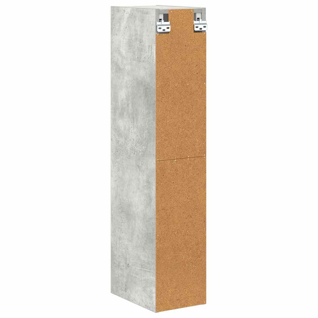 Hangkast Riga Beton Grijs 20 x 29,5 x 100 cm Bewerkt hout