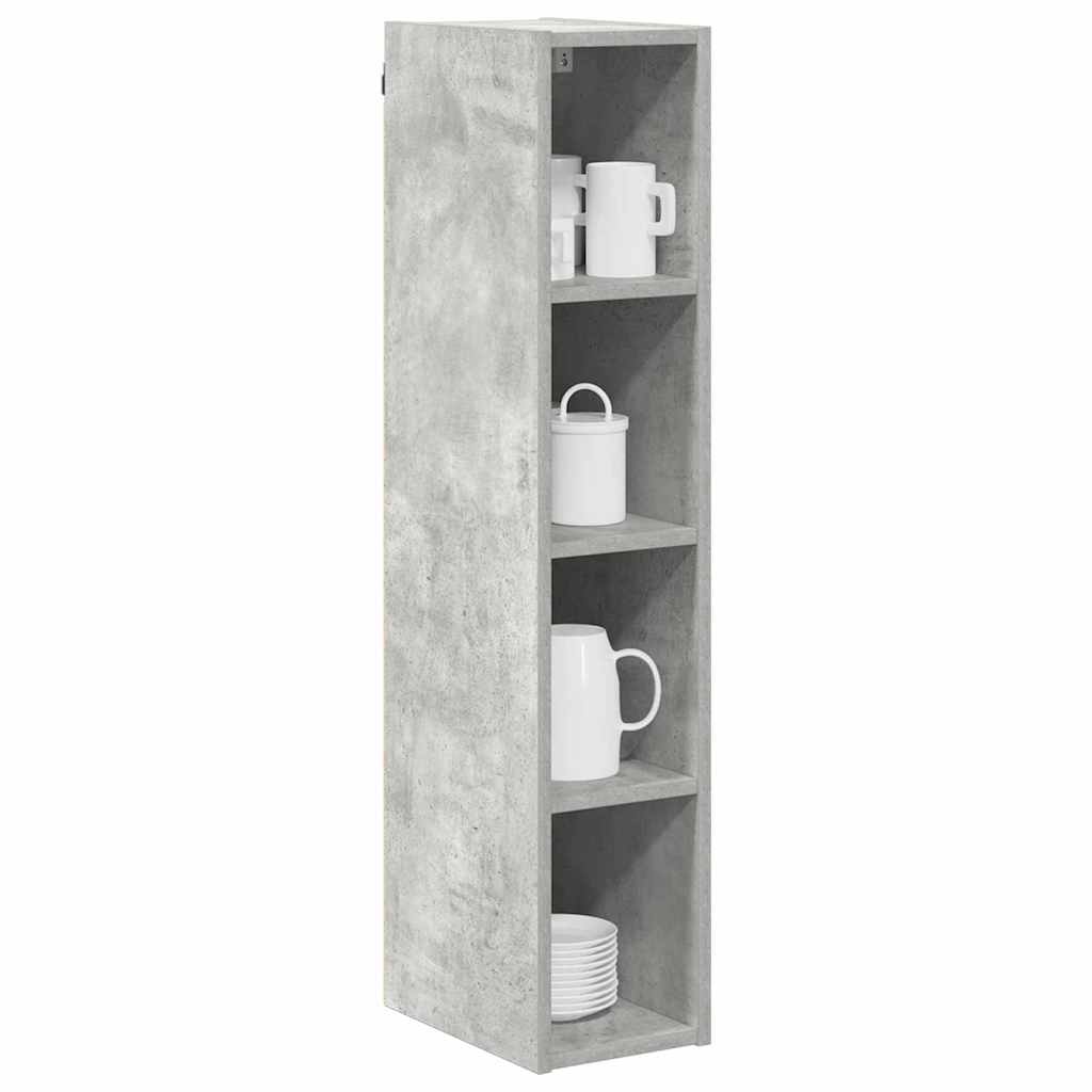 Hangkast Riga Beton Grijs 20 x 29,5 x 100 cm Bewerkt hout