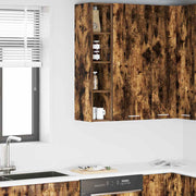Hangkast 100x20x29,5 cm gerookt eiken bewerkt hout