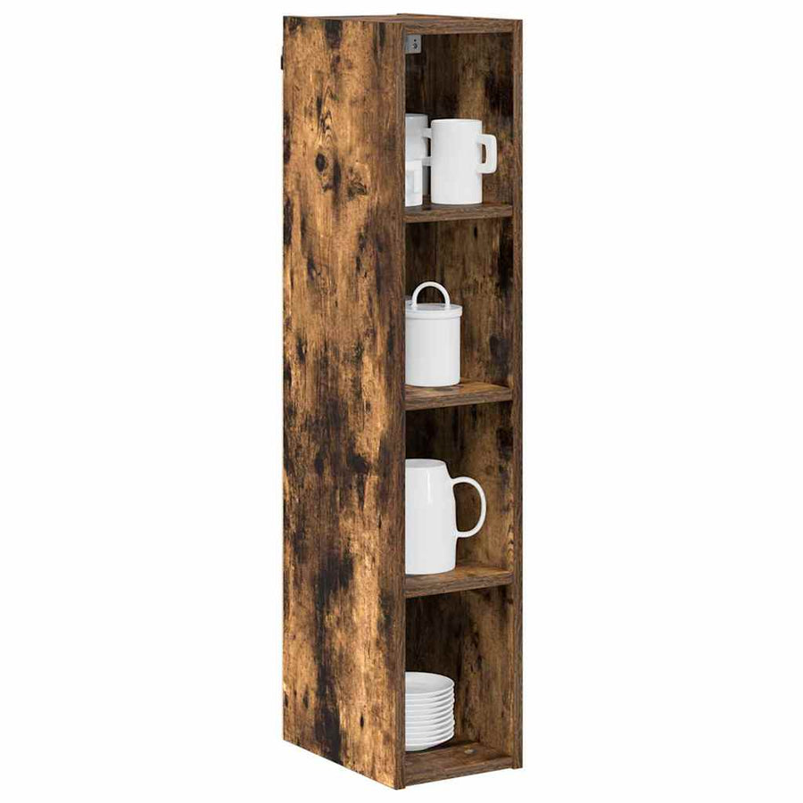 Hangkast Riga Gerookt eiken 20 x 29,5 x 100 cm Bewerkt hout