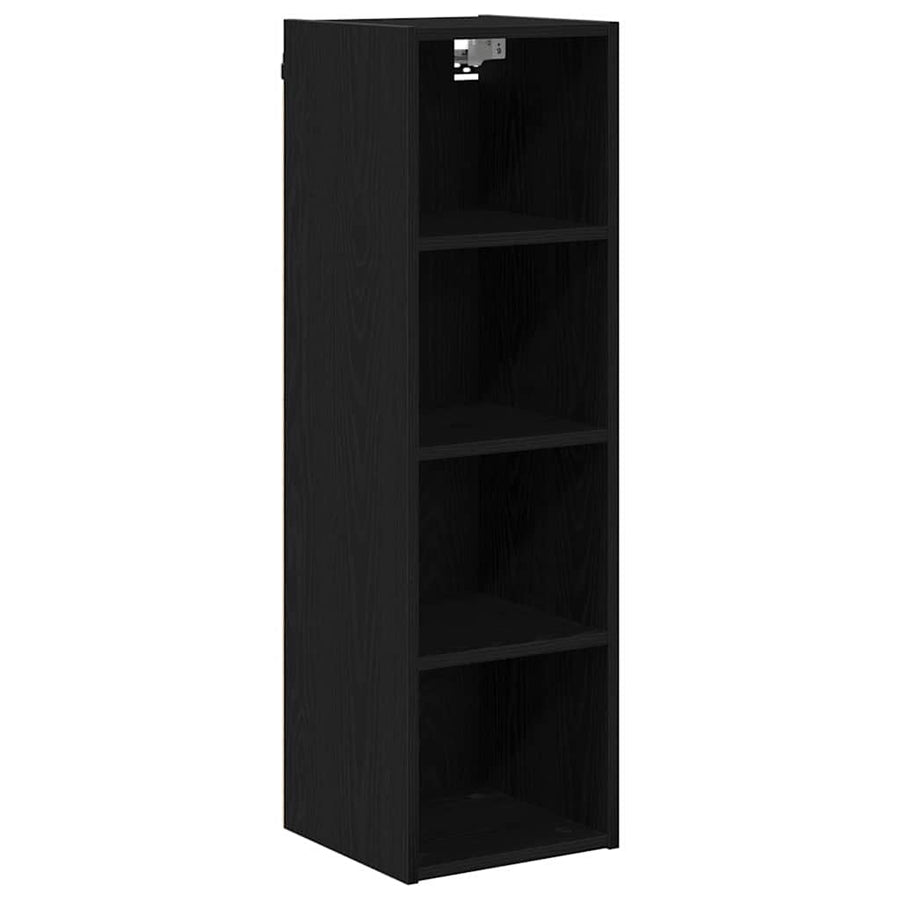 Hangkast Riga Zwart Eiken 30 x 29,5 x 100 cm Bewerkt hout