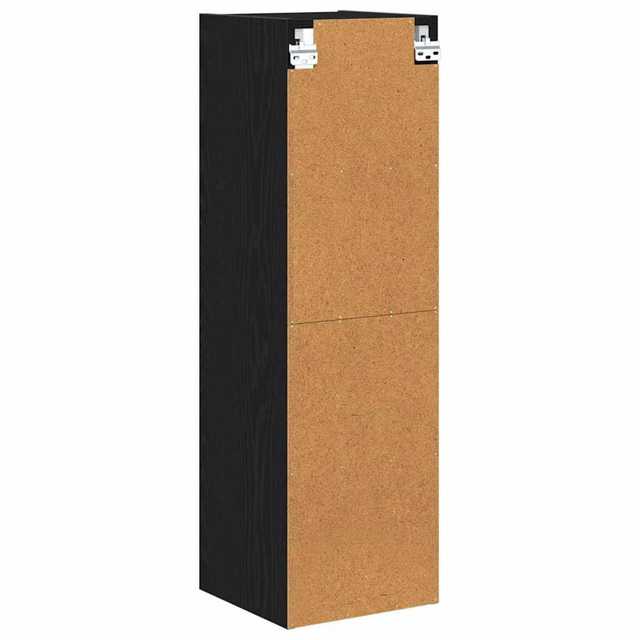 Hangkast Riga Zwart Eiken 30 x 29,5 x 100 cm Bewerkt hout