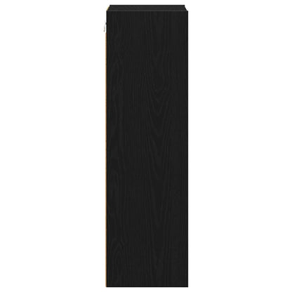 Hangkast Riga Zwart Eiken 30 x 29,5 x 100 cm Bewerkt hout
