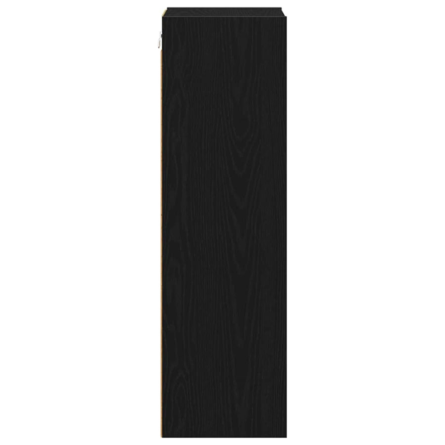 Hangkast Riga Zwart Eiken 30 x 29,5 x 100 cm Bewerkt hout