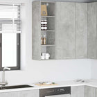 Wall Cabinet with Storage Concrete Grey 30 x 29.5 x 100 cm Engineered Wood