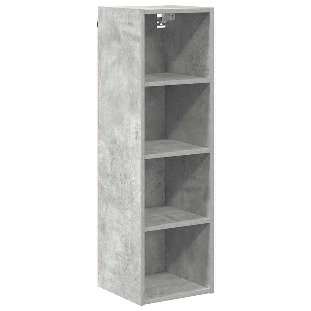 Hangkast Riga Beton Grijs 30 x 29,5 x 100 cm Bewerkt hout