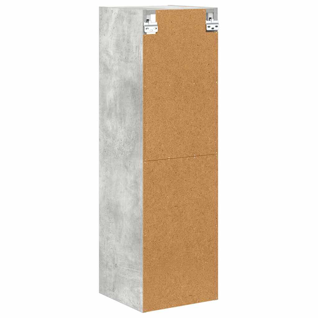 Hangkast Riga Beton Grijs 30 x 29,5 x 100 cm Bewerkt hout