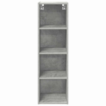 Hangkast Riga Beton Grijs 30 x 29,5 x 100 cm Bewerkt hout