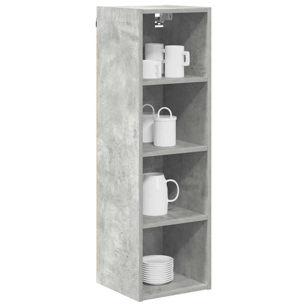 Hangkast Riga Beton Grijs 30 x 29,5 x 100 cm Bewerkt hout