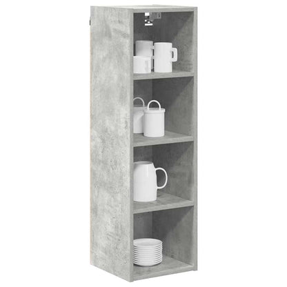 Hangkast Riga Beton Grijs 30 x 29,5 x 100 cm Bewerkt hout