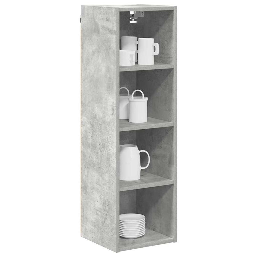 Hangkast Riga Beton Grijs 30 x 29,5 x 100 cm Bewerkt hout
