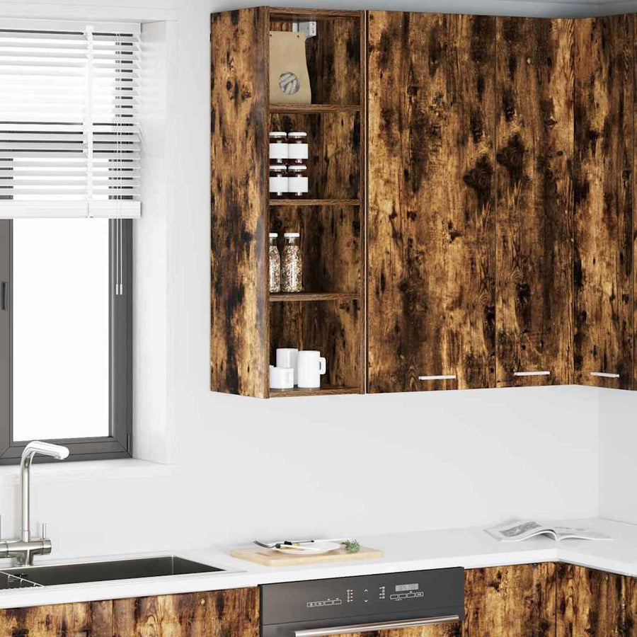 Hangkast Riga Gerookt eiken 30 x 29,5 x 100 cm Bewerkt hout