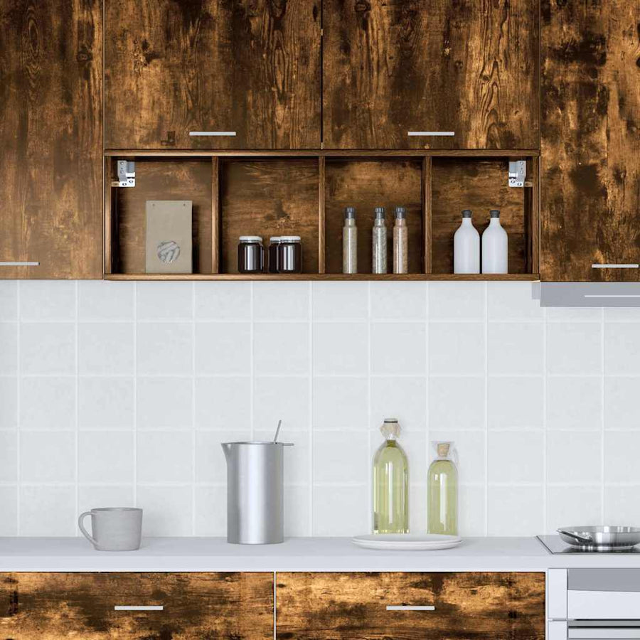 Hangkast Riga Gerookt eiken 30 x 29,5 x 100 cm Bewerkt hout