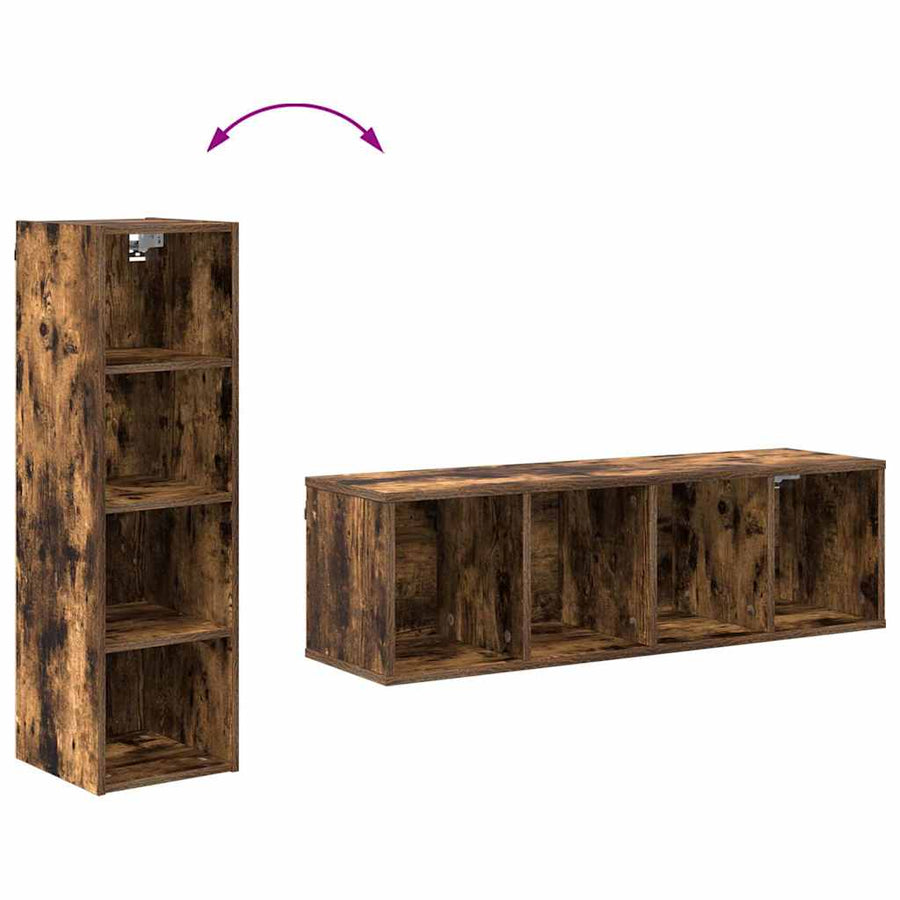 Hangkast Riga Gerookt eiken 30 x 29,5 x 100 cm Bewerkt hout