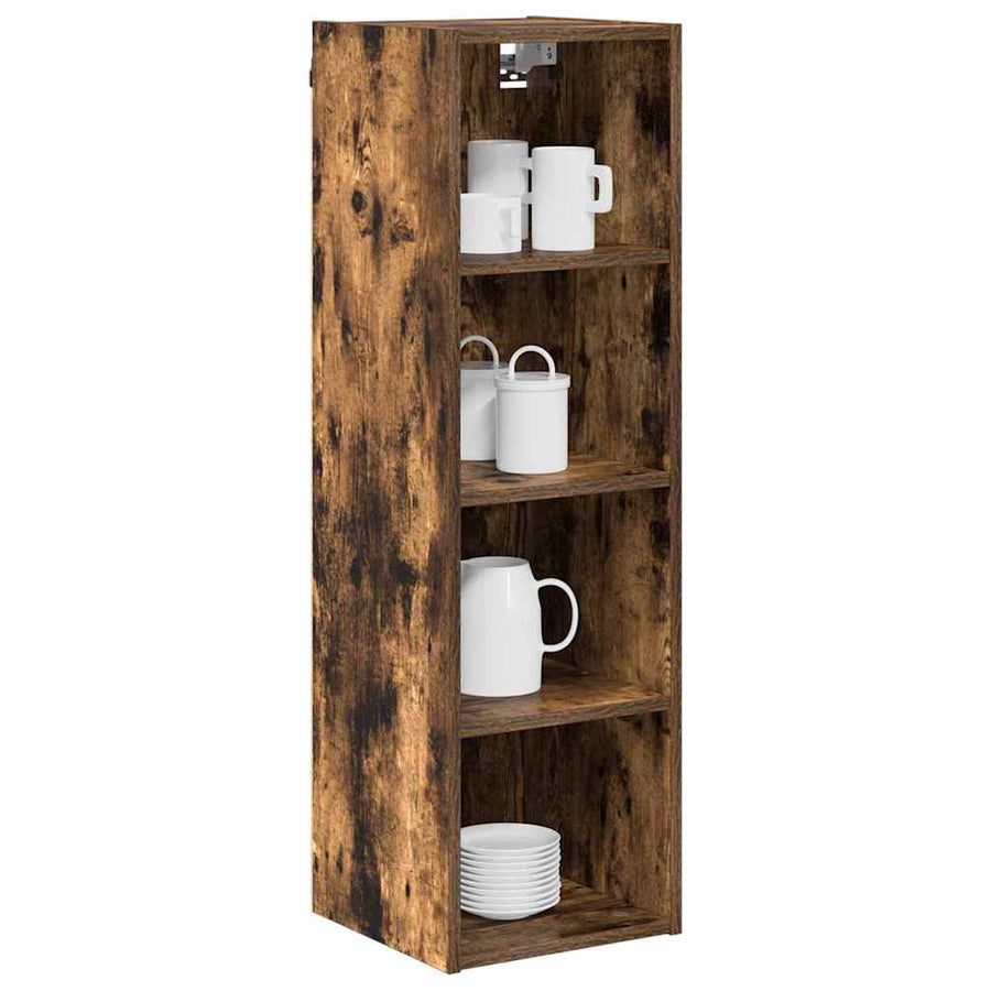 Hangkast Riga Gerookt eiken 30 x 29,5 x 100 cm Bewerkt hout