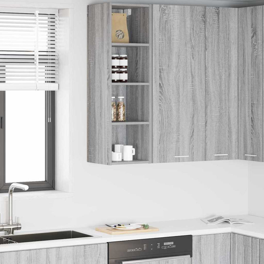 Hangkast Riga Grijs Sonoma 30 x 29,5 x 100 cm Bewerkt hout