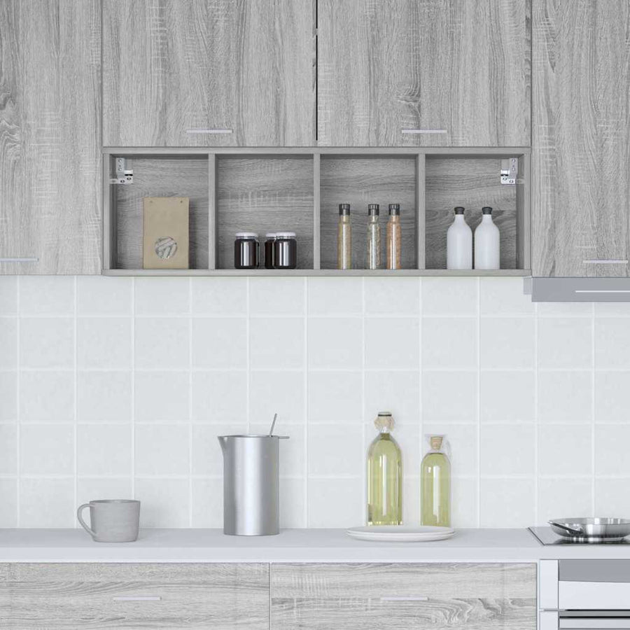Hangkast Riga Grijs Sonoma 30 x 29,5 x 100 cm Bewerkt hout
