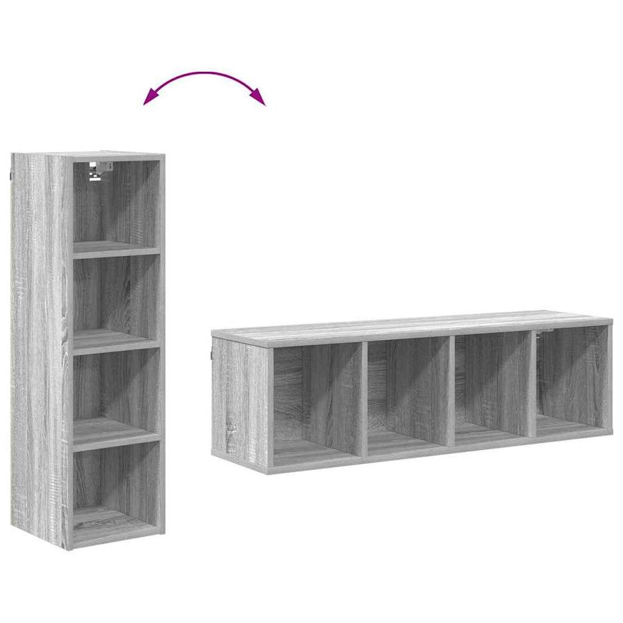 Hangkast Riga Grijs Sonoma 30 x 29,5 x 100 cm Bewerkt hout